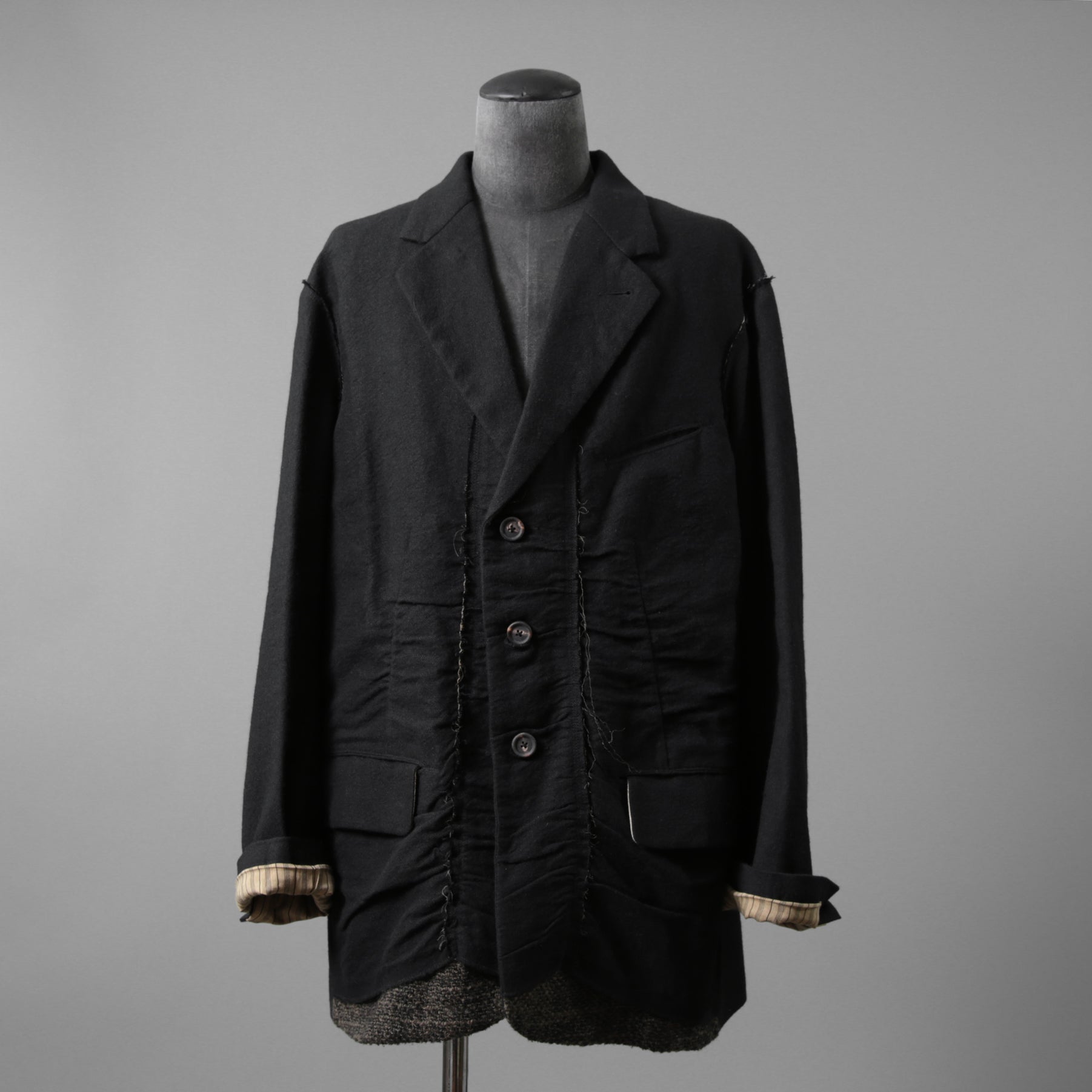 ZIGGY CHEN ジギーチェン / 24AW 美品 Raw-Edge Shoulders Three