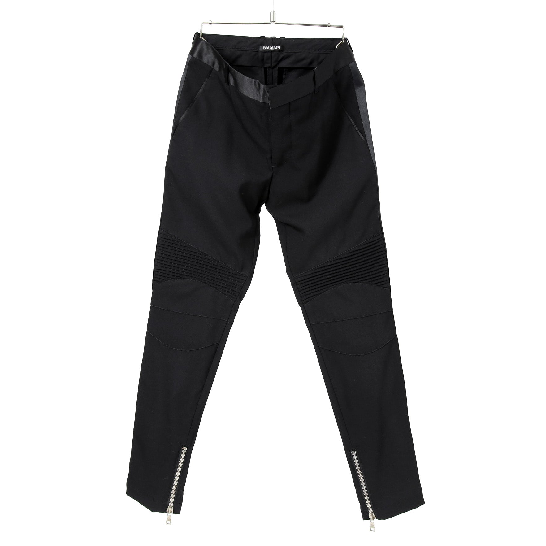 BALMAIN バルマン / 美品 サイドライン タキシード パンツ / size 46 (BLACK)