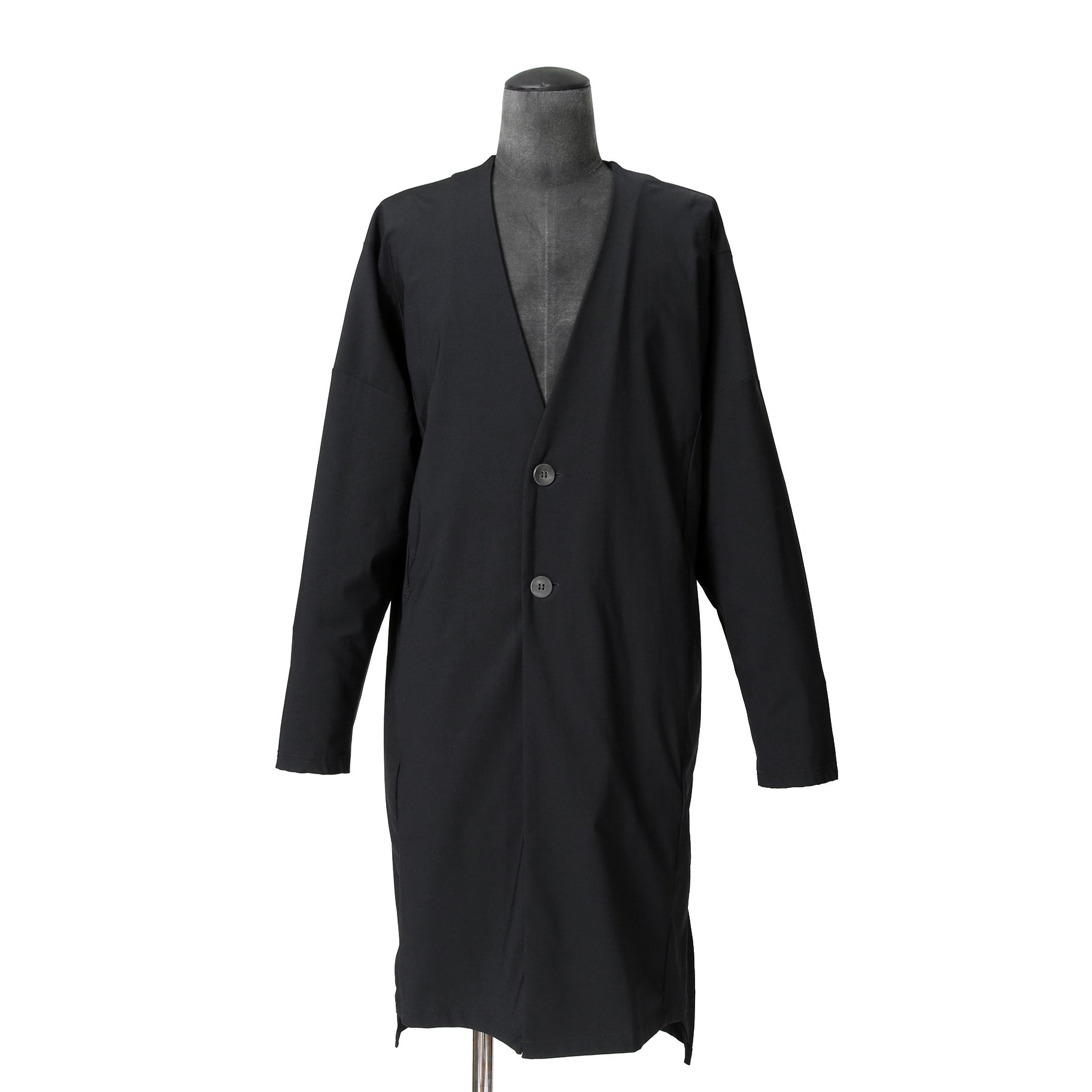 OURET オーレット / 美品 強撚ナイロン ニットドロップショルダー カーディガン / size 2 (BLACK)