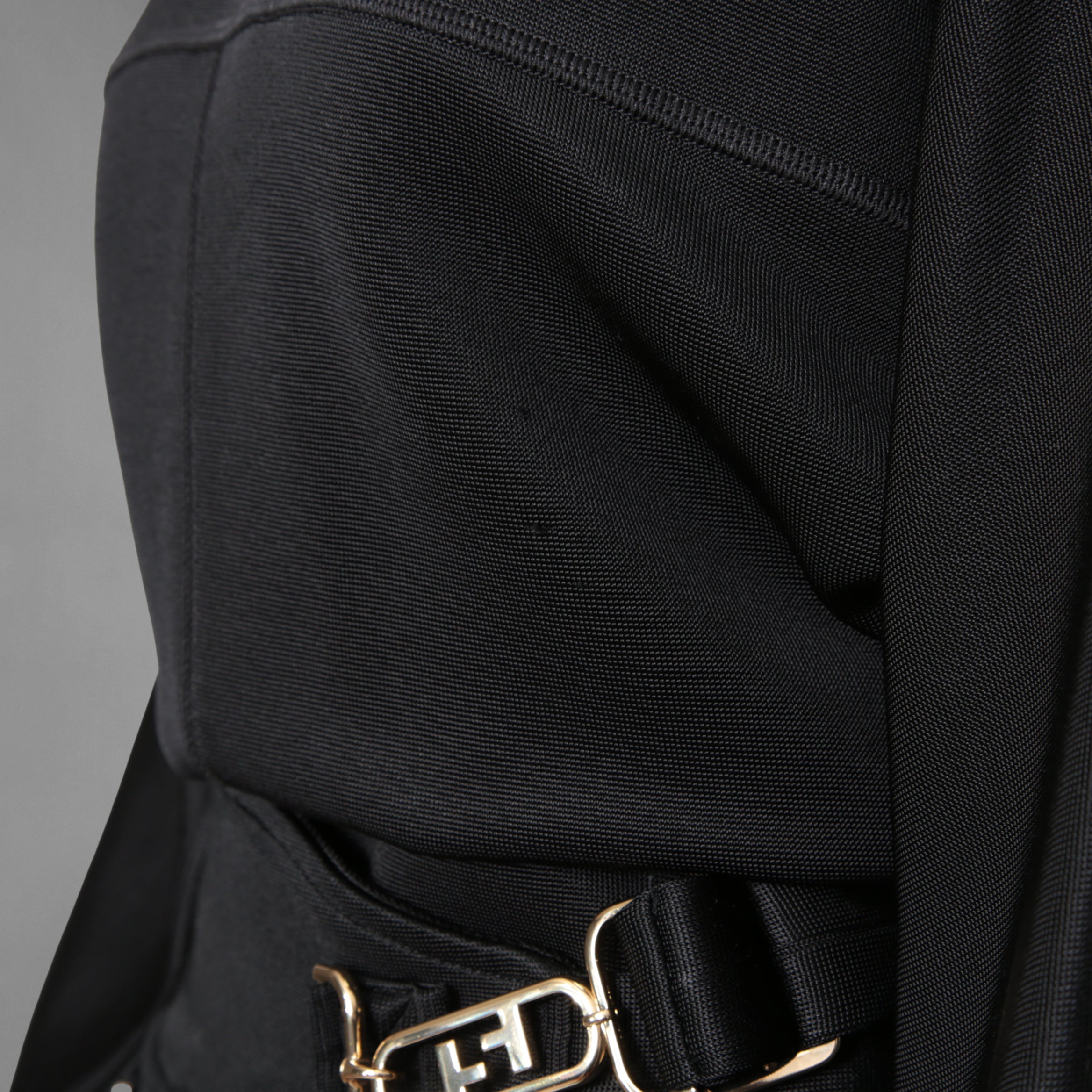 FENDI フェンディ / 22AW ブラックジャージドレス Black Jersey O'Lock Belted Midi Dress / FDB877 / size 40 (BLACK) レディース