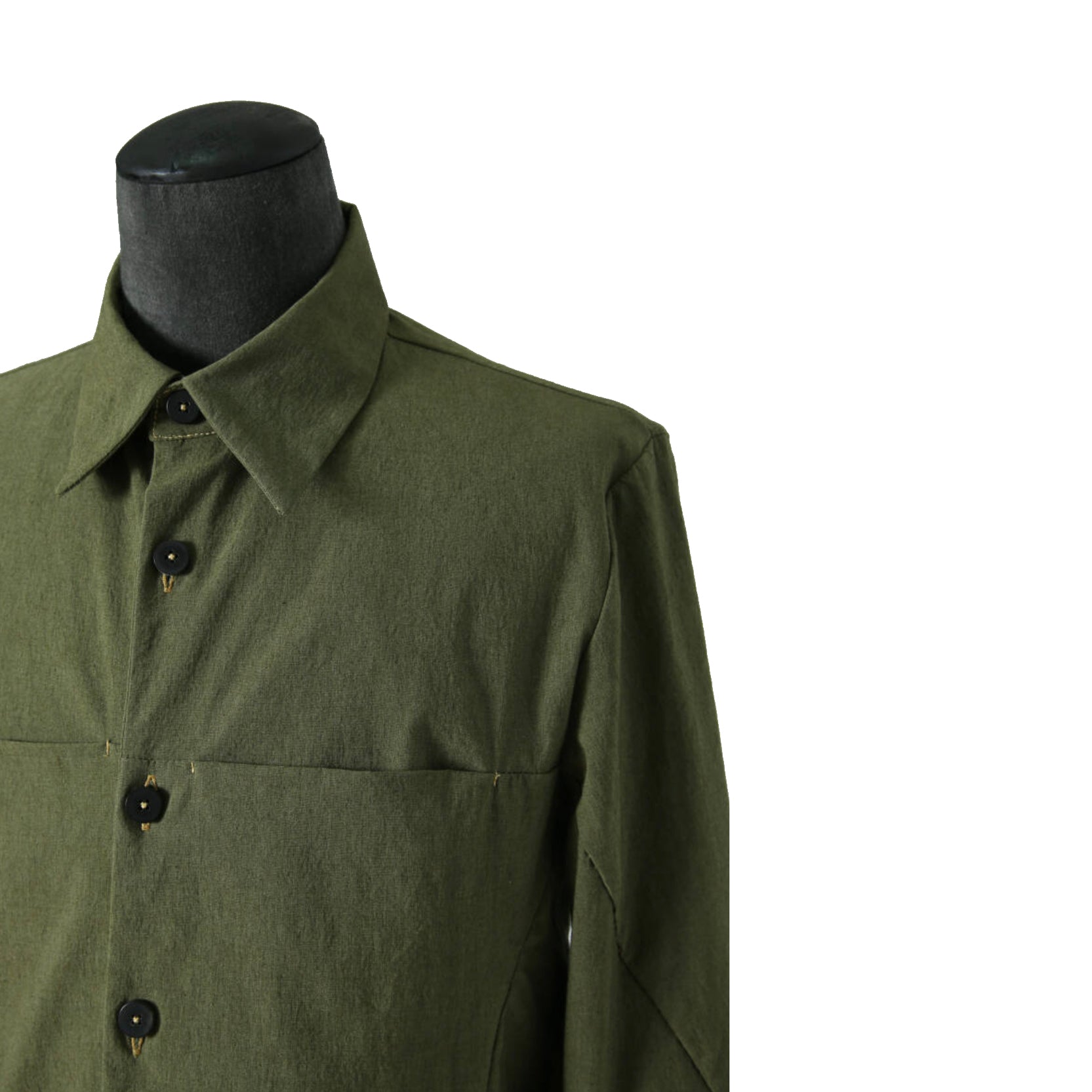 新品 incarnation インカネーション / 22SS オーバーロック ストレッチコットン アナトミカル シャツ / size M (KHAKI)