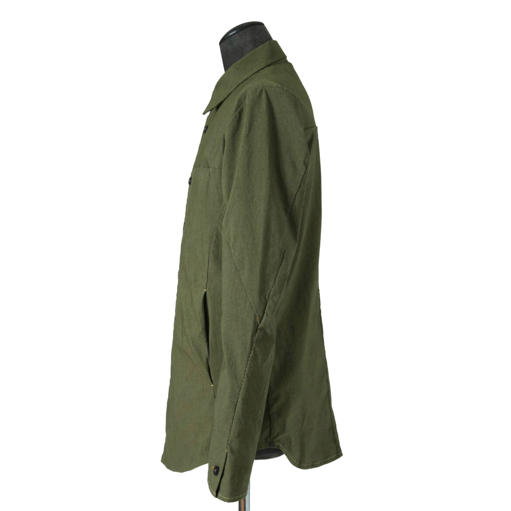 新品 incarnation インカネーション / 22SS オーバーロック ストレッチコットン アナトミカル シャツ / size M (KHAKI)