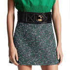 Louis Vuitton ルイ・ヴィトン / 23SS 美品 ブークレ ツイード Aライン スカート / RW231B ZX7 FOJU12 / size 38（GREEN x BLACK）