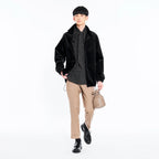 LANVIN collection / 美品 22AW Beau Garcons 祐真朋樹 / ベルベット コーチジャケット / LA-6M-87672 / size 48 (BLACK)