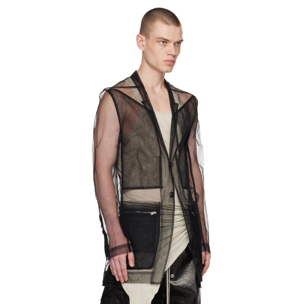 Rick Owens リックオウエンス / 23SS EDFU / LIDO Tulle Blazer / シアー素材 リド ジャケット / RR01C4723TU / size 50 ( BLACK)