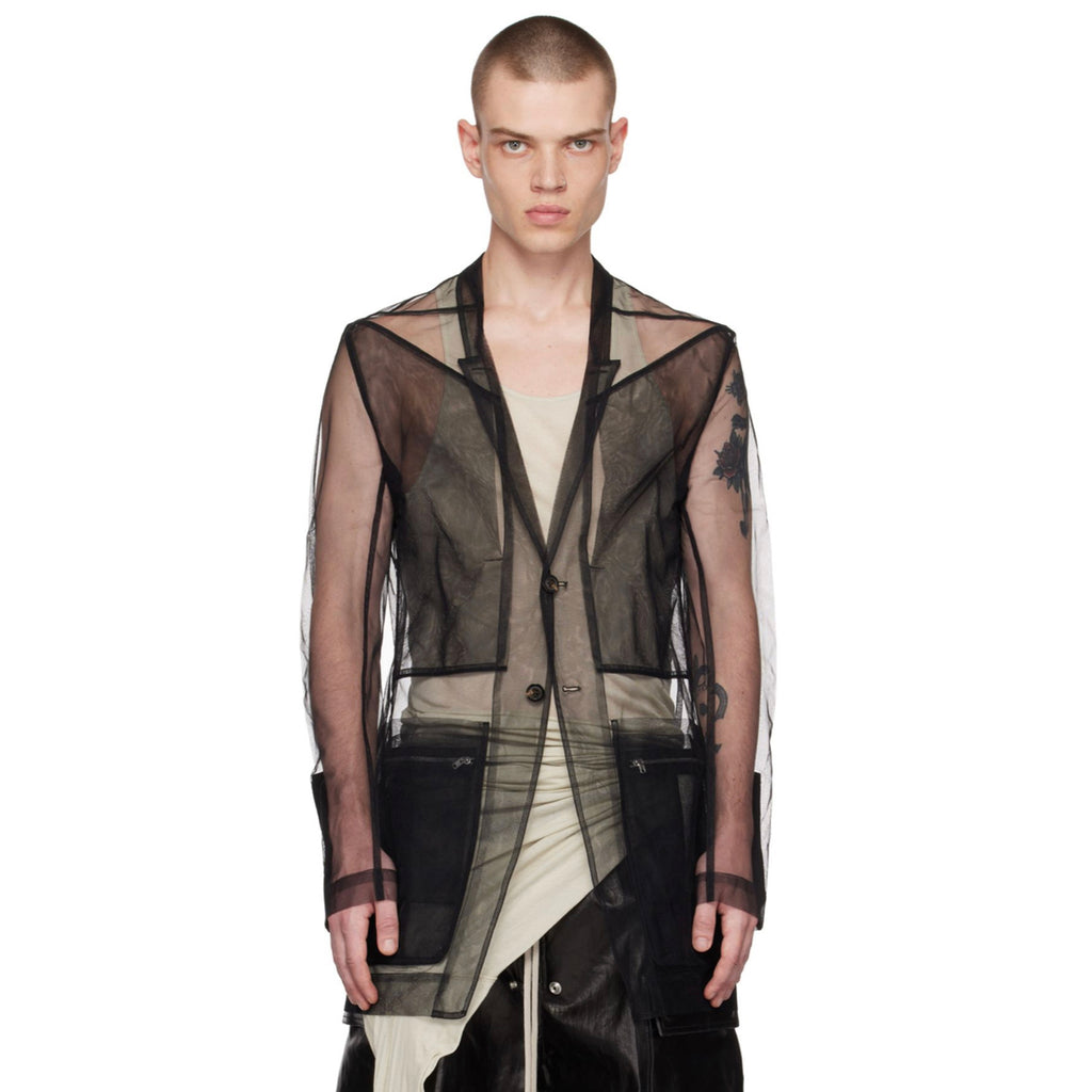 Rick Owens リックオウエンス / 23SS EDFU / LIDO Tulle Blazer / シアー素材 リド ジャケット / RR01C4723TU / size 50 ( BLACK)
