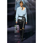 FENDI フェンディ/23AW 美品 アシンメトリー カシミヤカーディガン / FZC971 ANJJ /size 40 (LIGHTBLUE)