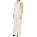 FENDI フェンディ / 21SS ダブルブレストリネンベスト / FT5968-AF79 / size 38 (CREAM) レディース