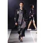 Yohji Yamamoto POUR HOMME ヨウジヤマモト プールオム / 25SS SMALL FLOWERS 3COLLAR SHIRT / ロング丈 長袖シャツ / HP-B59-452 / size 2 (BLACK)