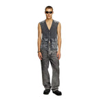 DIESEL ディーゼル / 美品 24AW K-MARGIE リブニット ジップ アップベスト / A168700QMAN / size XS (GRAY)