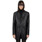 新品 Rick Owens リック オウエンス / 24SS LIDO / FOG Pocket Lido Leather Jacket / オイルカーフ レザー ジャケット / RU01D3723LOY / size 48 (BLACK)