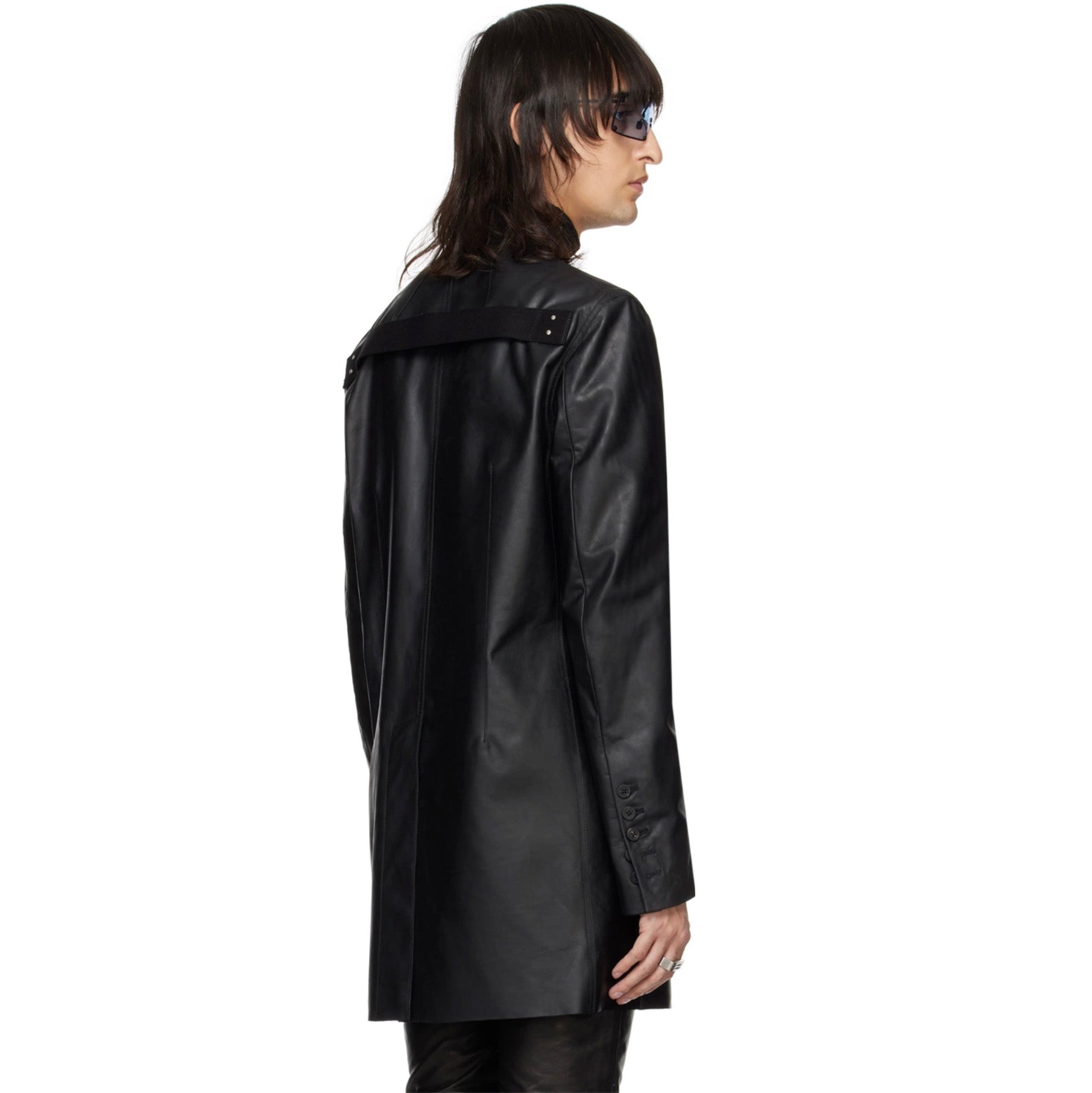 新品 Rick Owens リック オウエンス / 24SS LIDO / FOG Pocket Lido Leather Jacket / オイルカーフ レザー ジャケット / RU01D3723LOY / size 48 (BLACK)