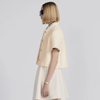 Christiab DIor クリスチャンディオール / 美品 23SS Wool Evening Jacket ショート ジャケット / 321V31A1162 / size 40 (NATURAL)  レディース