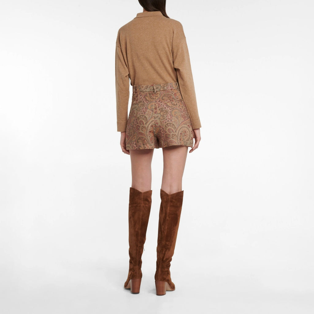 未使用 ETRO エトロ / 21AW Paisley wool and silk blend skort ショートパンツ / 212-18206-0604 / size 42 (BEIGE) レディース