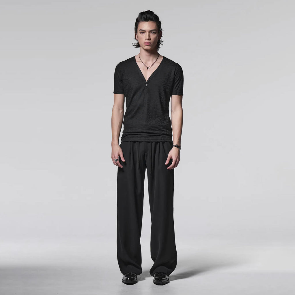 新品 kiryuyrik キリュウキリュウ / 24SS Easy Wide Slacks イージーワイドスラックス パンツ / KR-HP30-906 / size M (BLACK）