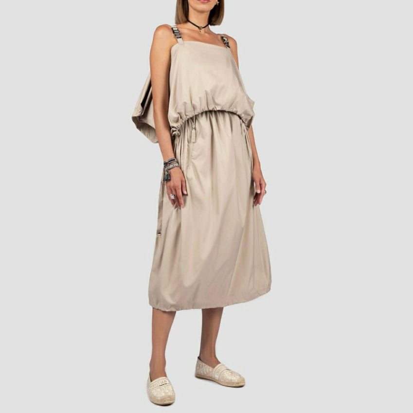 Christian Dior クリスチャンディオール / 21年クルーズコレクション / テクニカルタフタ ミドルレングス ドレス ワンピース / 217R63A2829 / size S (BEIGE)
