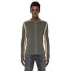 DIESEL ディーゼル / 美品 23SS K-ALLICE ジップアップカーディガン ニットポロ トップス / A094700NHAG / size M (KAHKI)