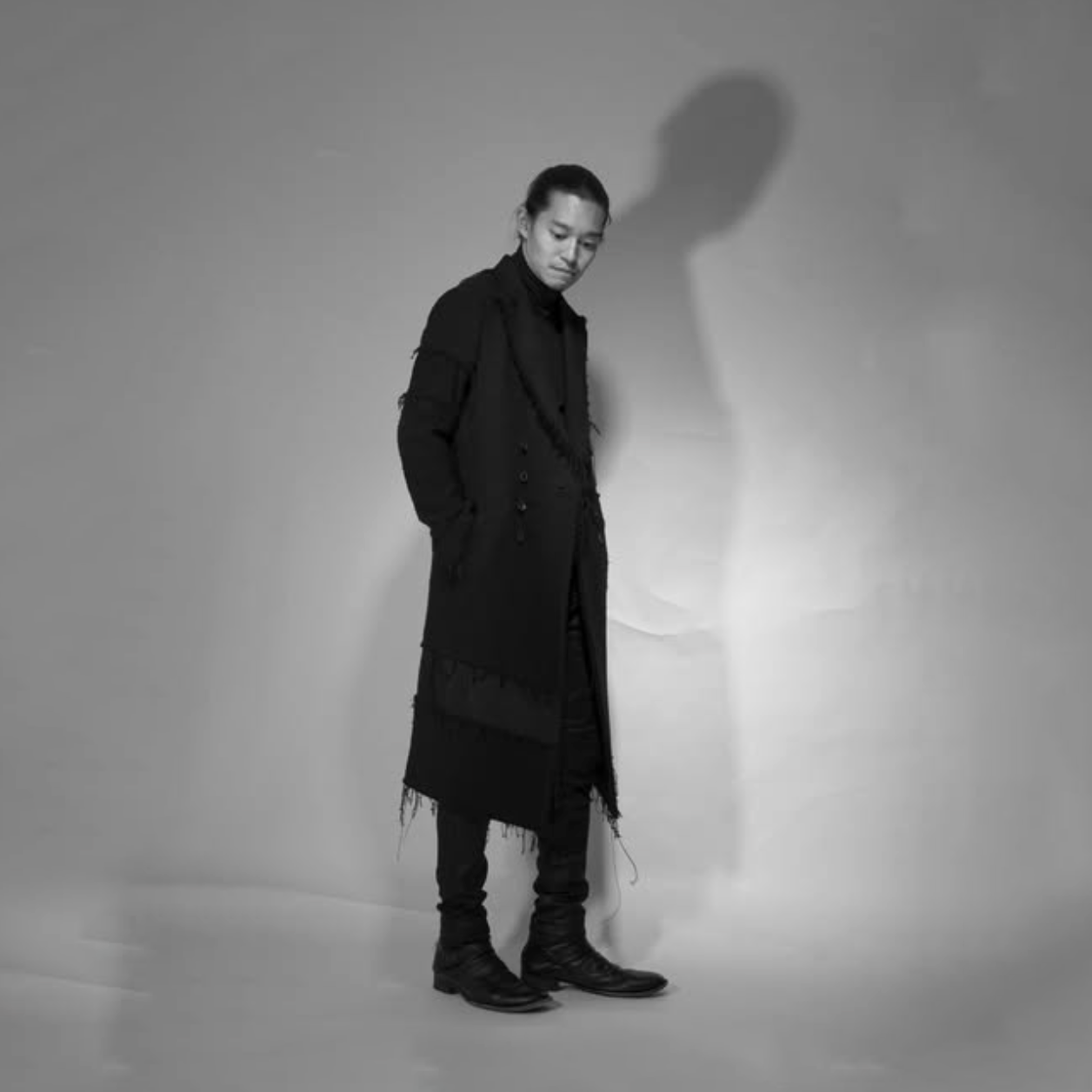 bajra バジュラ / 美品 23AW ループツイードコート ロング コート / 158BC01 / size 3 (BLACK)