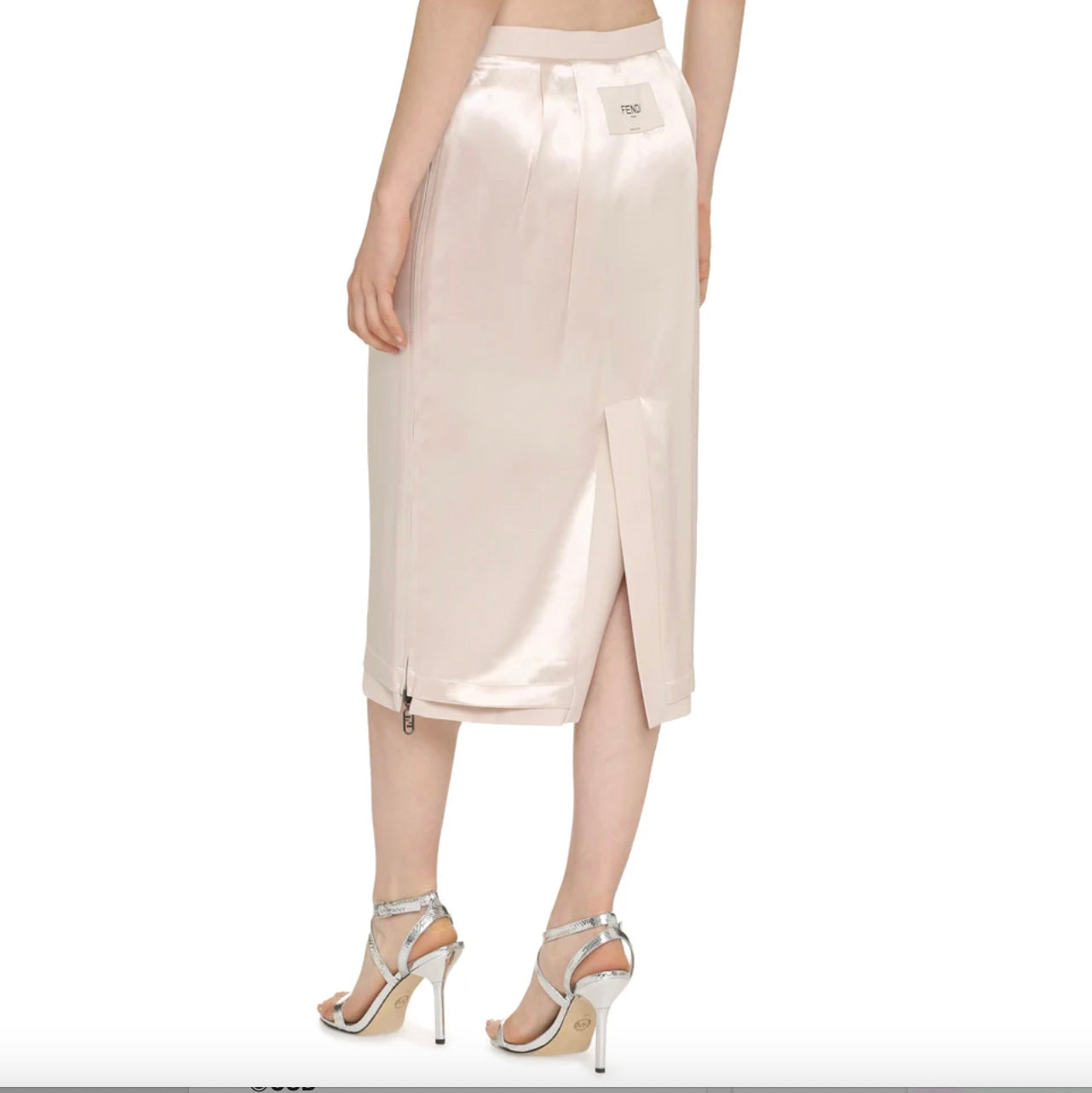 FENDI フェンディ / 23SS フェンディ O'Lock オーロック サテン ペンシル スカート / FQ7451 ANQ4 / size 40 (PINK) レディース 352016-izm
