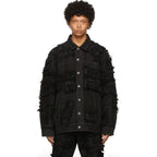Rick Owens DRKSHDW ダークシャドウ / 22AW JUMBO WORKER JACKET (SHREDDED/SBSLH) アウター ジャケット / DU02A3761-BD / size XS (BLACK) 123004-alm