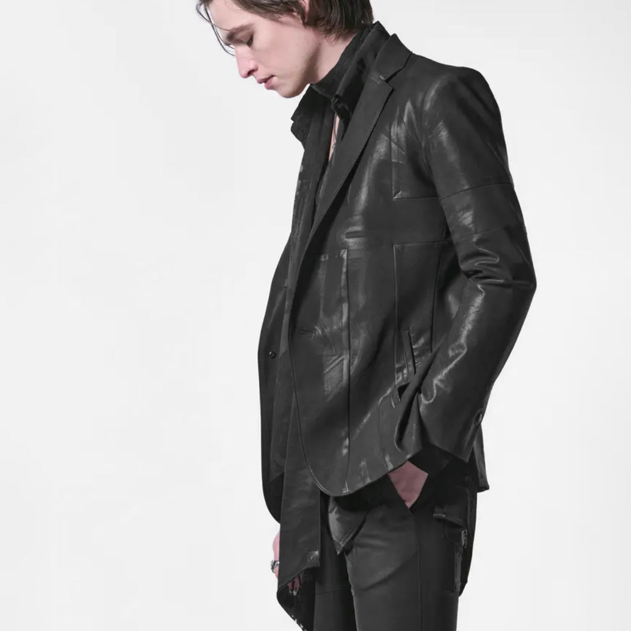 未使用 kiryuyrik キリュウキリュウ / 25SS UNIONJACK Jacket ユニオンジャケット ブラックコーティング ジャケット / KT-HJ06-600CTNG / size M (BLACK) 123002-alm