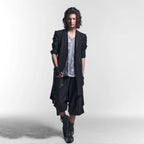 新品 kiryuyrik キリュウキリュウ / 23AW BLACK HONEY CHILI COOKIE コラボ Collarless Flare Jacket ノーカラーフレア ジャケット コート / BHCC-HJ15-007 / size M (BLACK)  123006-alm