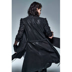 新品 kiryuyrik キリュウキリュウ / 23AW BLACK HONEY CHILI COOKIE コラボ Collarless Flare Jacket ノーカラーフレア ジャケット コート / BHCC-HJ15-007 / size M (BLACK)  123006-alm