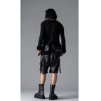 A.F ARTEFACT エーエフアーティファクト / 美品 25SS AIRY CRINKLE NYLON ZIP CARGO SHORTS エアリー クリンクル ナイロン ジップ カーゴ ショーツ パンツ / ag-13053-1 / size 2 (BLACK) 352047-uen