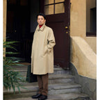 LANVIN COLLECTION ランバン コレクション  / 美品 24AW JACQUES COAT ( COTTON BALMACAAN COAT ) ステンカラー コート/ LA-44001*-72895 / size 48 (BEIGE) 352043-in-ue
