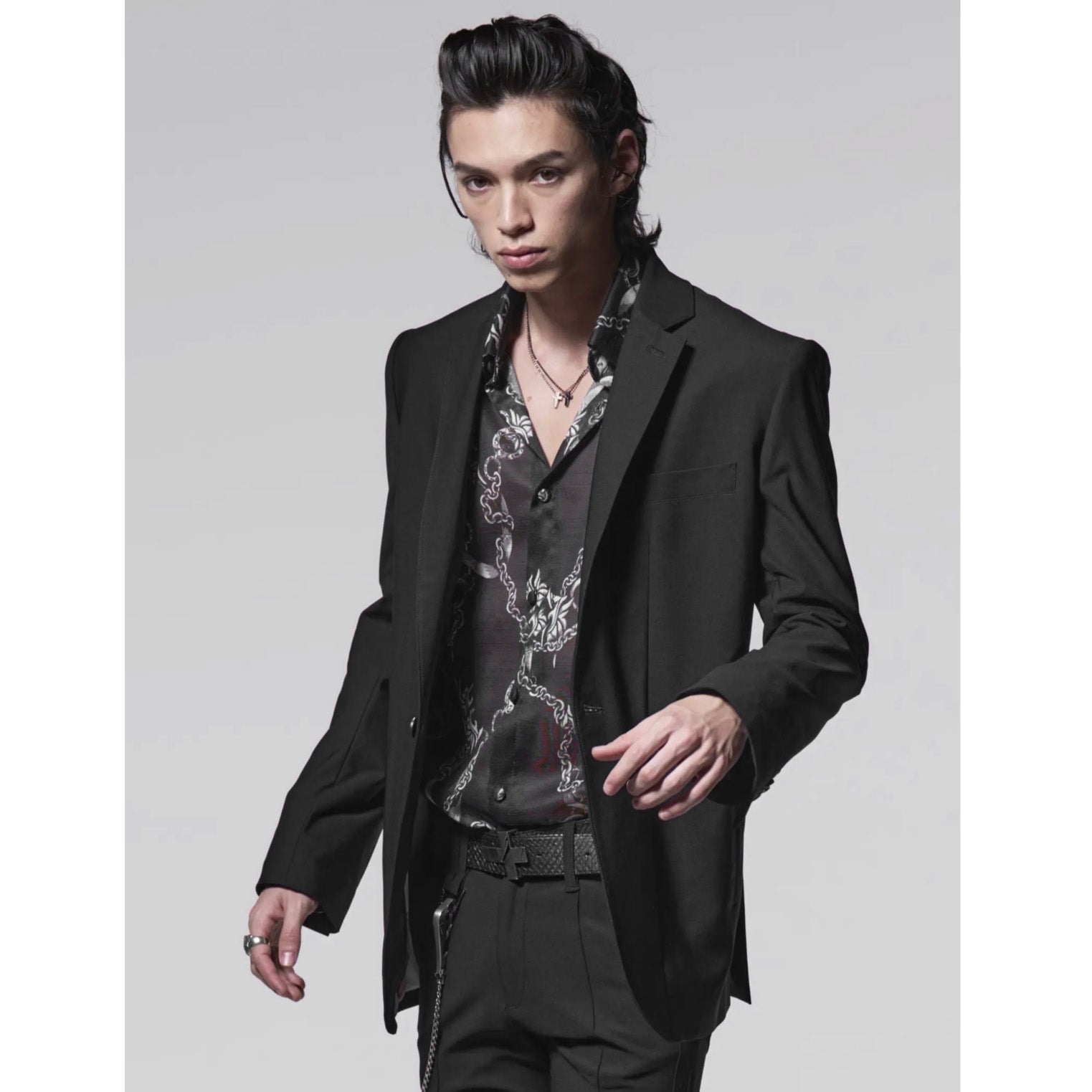 新品 kiryuyrik キリュウキリュウ / 24SS レオンジャケット アウター / KR-HJ02-600 / size M (BLACK) 123011-alm
