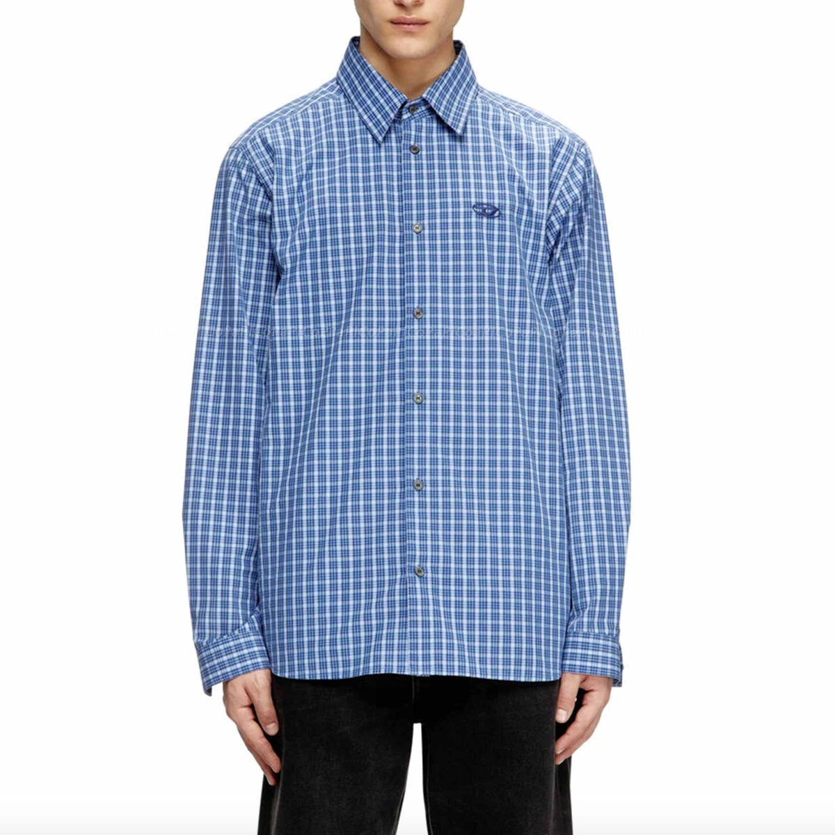 DIESEL ディーゼル / 美品 25SS S-SIMPLY-DLBV 長袖シャツ / A19437 / size 48 (BLUE) 352112-in-ue
