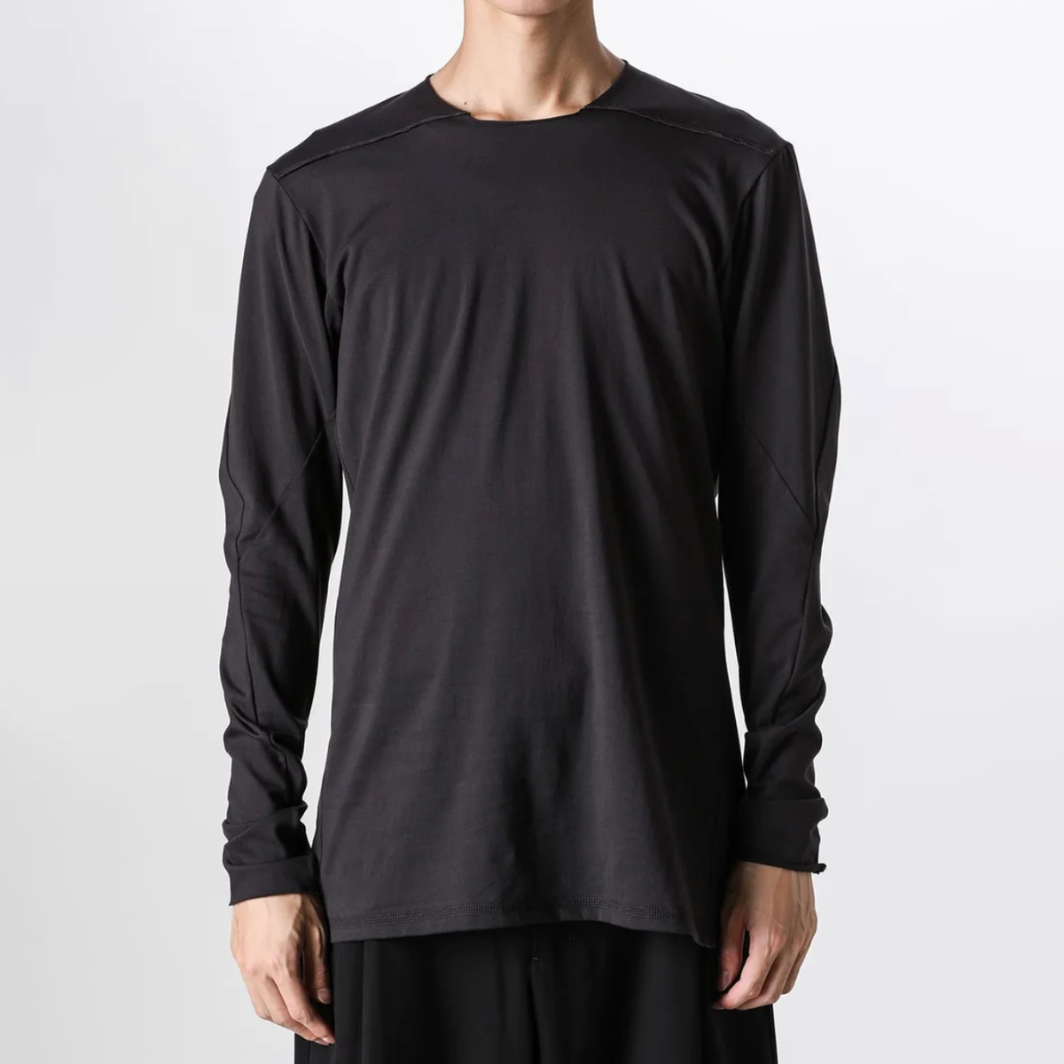 DEVOA デヴォア / 美品 24AW SVIN Cotton Long Sleeve Soft Jersey Cutsewn 長袖Tシャツ / CSC-28S3 / size 1 (COFFEE) 123036-alm
