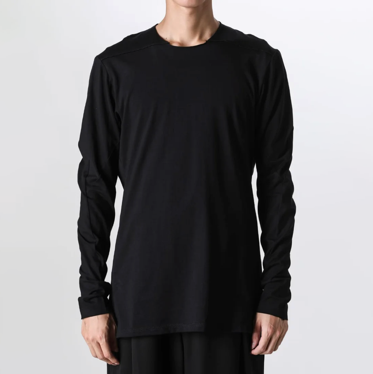 DEVOA デヴォア / 美品 24AW SVIN Cotton Long Sleeve Soft Jersey Cutsewn 長袖Tシャツ / CSC-28S3 / size 1 (BLACK) 123037-alm