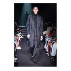 TAAKK ターク / 美品 24AW JACKET LONG SHIRT ウール ジャガード切替 ロング ジャケットシャツ コート / TA24AW-JK005 / size 2 (BLACK) 352124-in-ue