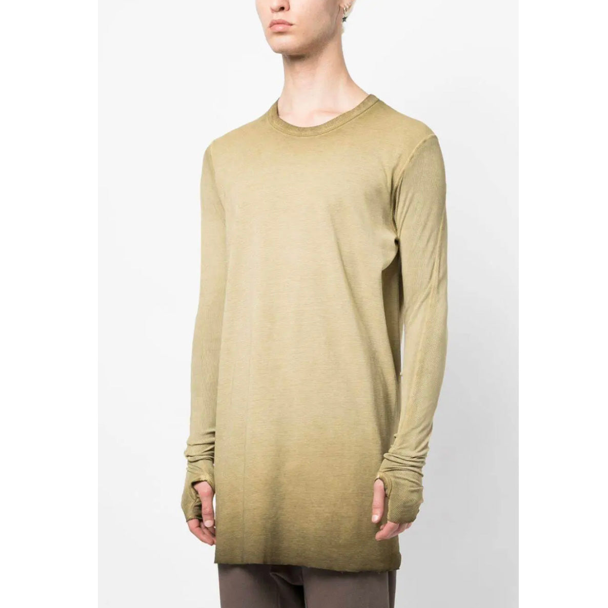 BORIS BIDJAN SABERI ボリスビジャンサベリ / 24SS 美品 LS1.2 RF Long Sleeve T-Shirt 細リブ編み 長袖Tシャツ / size S (YELLOW) 352162-in-ue