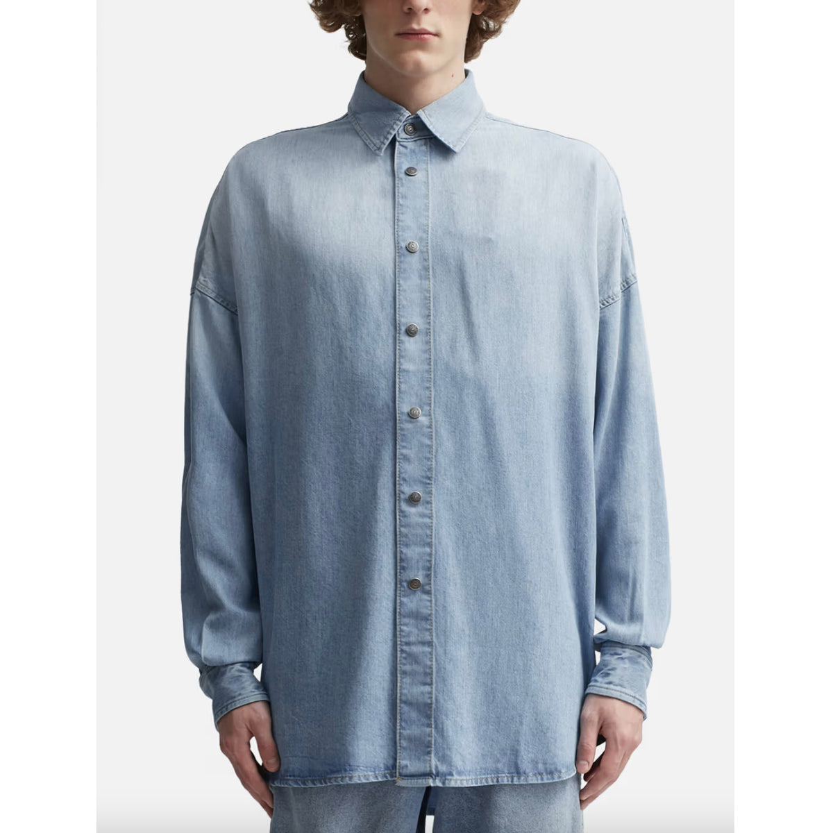 DIESEL ディーゼル / 美品 23AW D-KAMA デニムシャツ 長袖シャツ / A113830TGAQ / size S (INDIGO) 352195-in-ue