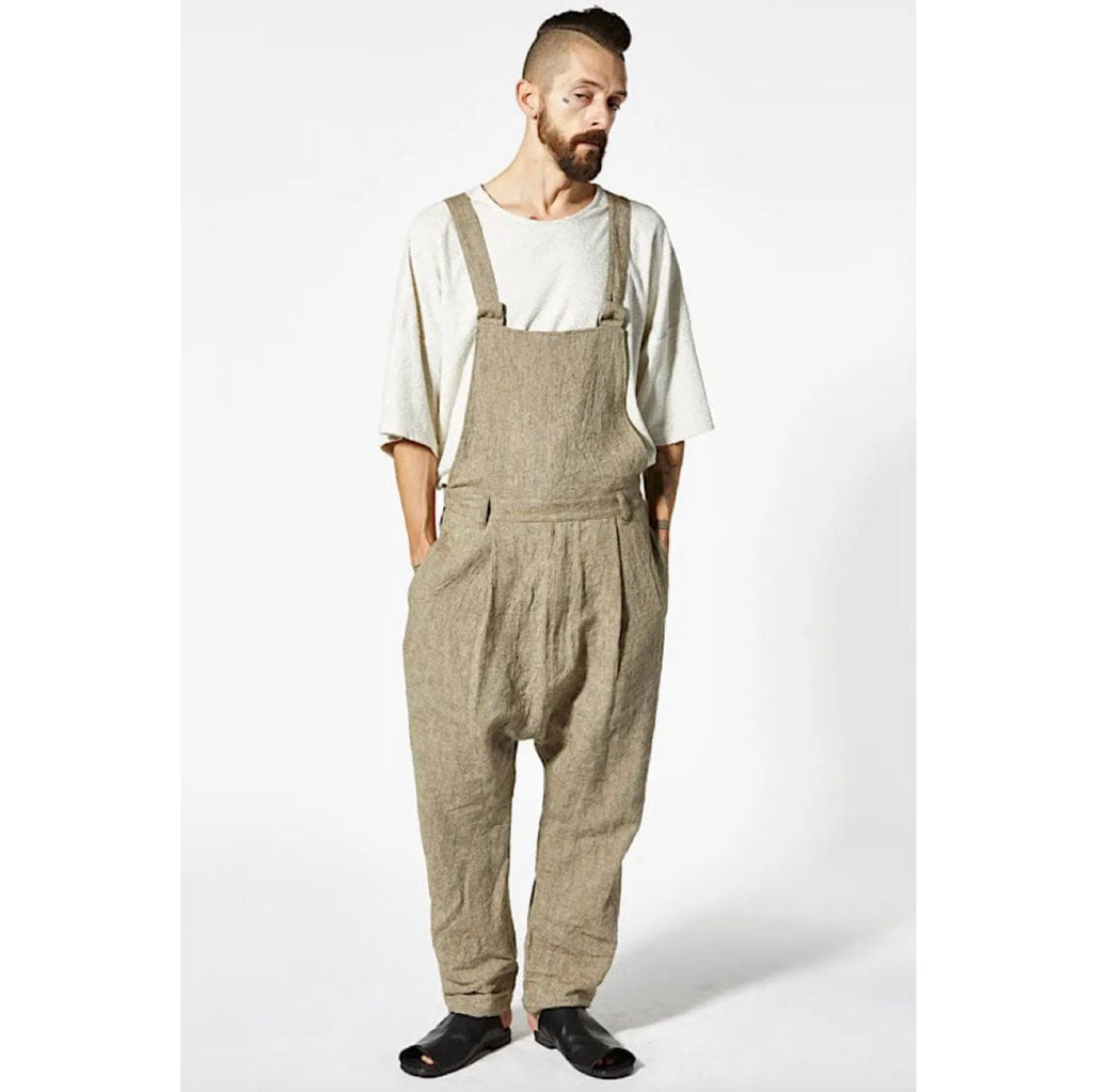 ISAMU KATAYAMA BACKLASH イサムカタヤマ バックラッシュ / 新品 サンプル品 24SS LINEN OVERALLS リネンオーバーオール サロペット パンツ / 2112-03 / size M (BEIGE) 123077-alm