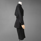 FENDI フェンディ / 22AW ブラックジャージドレス Black Jersey O'Lock Belted Midi Dress / FDB877 / size 40 (BLACK) レディース