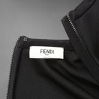 FENDI フェンディ / 22AW ブラックジャージドレス Black Jersey O'Lock Belted Midi Dress / FDB877 / size 40 (BLACK) レディース