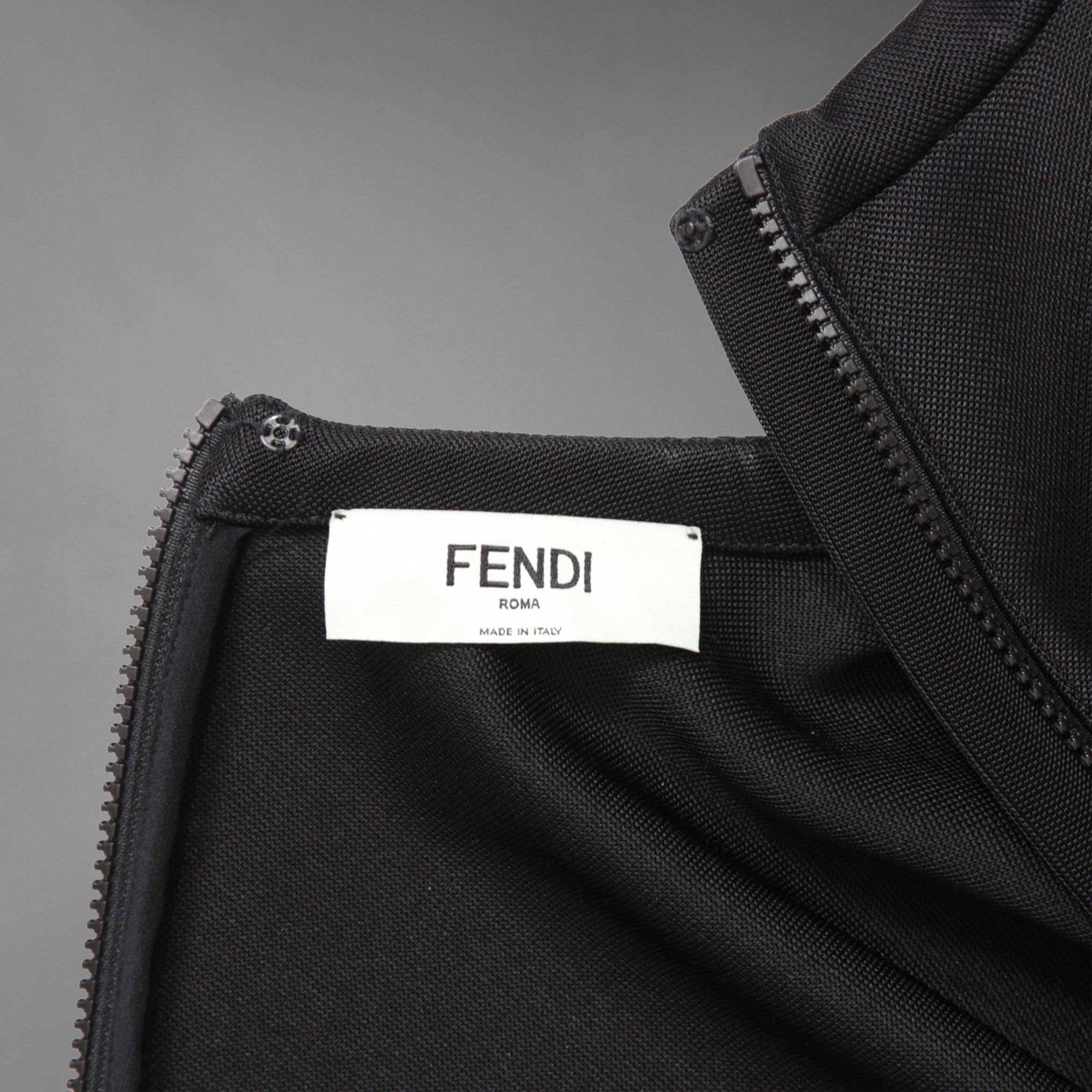 FENDI フェンディ / 22AW ブラックジャージドレス Black Jersey O'Lock Belted Midi Dress / FDB877 / size 40 (BLACK) レディース