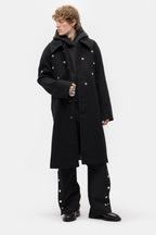 極美品 ナマチェコ NAMACHEKO / 23AW VERDUN COAT スタッズ コート / size S (BLACK)