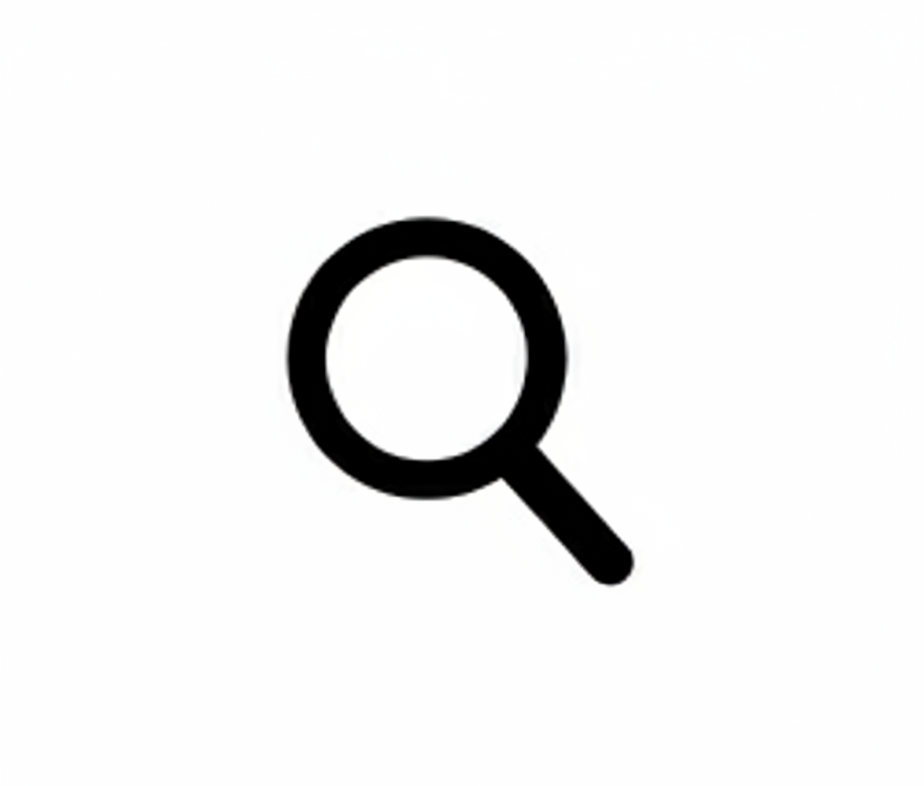 テキストを除去した虫眼鏡アイコン