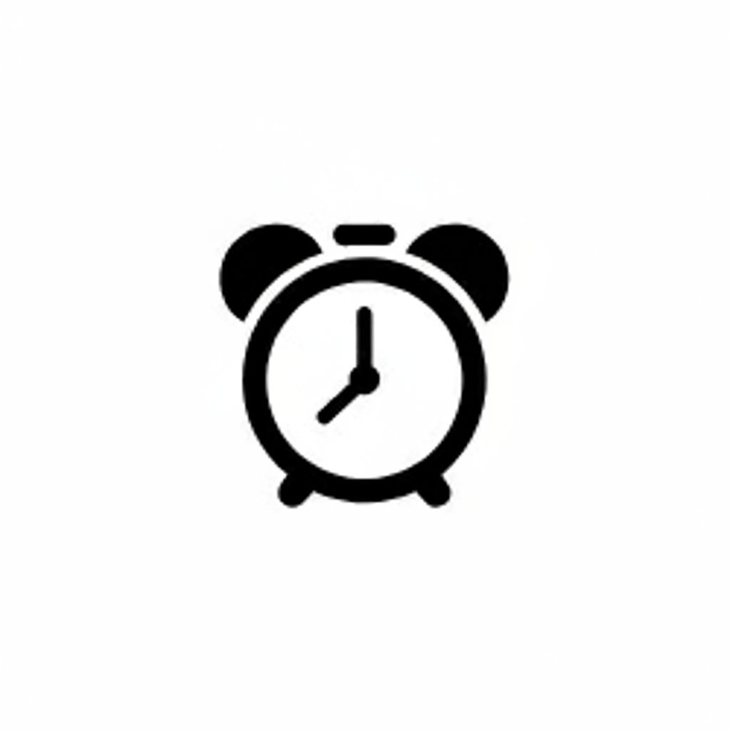 テキストを除去した目覚まし時計アイコン