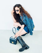 CELINE セリーヌ / 23AW 美品 表参道店 限定 トリオンフ ゴールドチェーン デニムジャケット/ size M (INDIGO) レディース