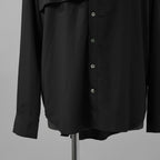 meagratia メアグラーティア / 美品  25SS Asymmetry SH アシンメトリー シャツ 長袖シャツ / 25271-0506 / size 1 (BLACK) 352011-in-ue