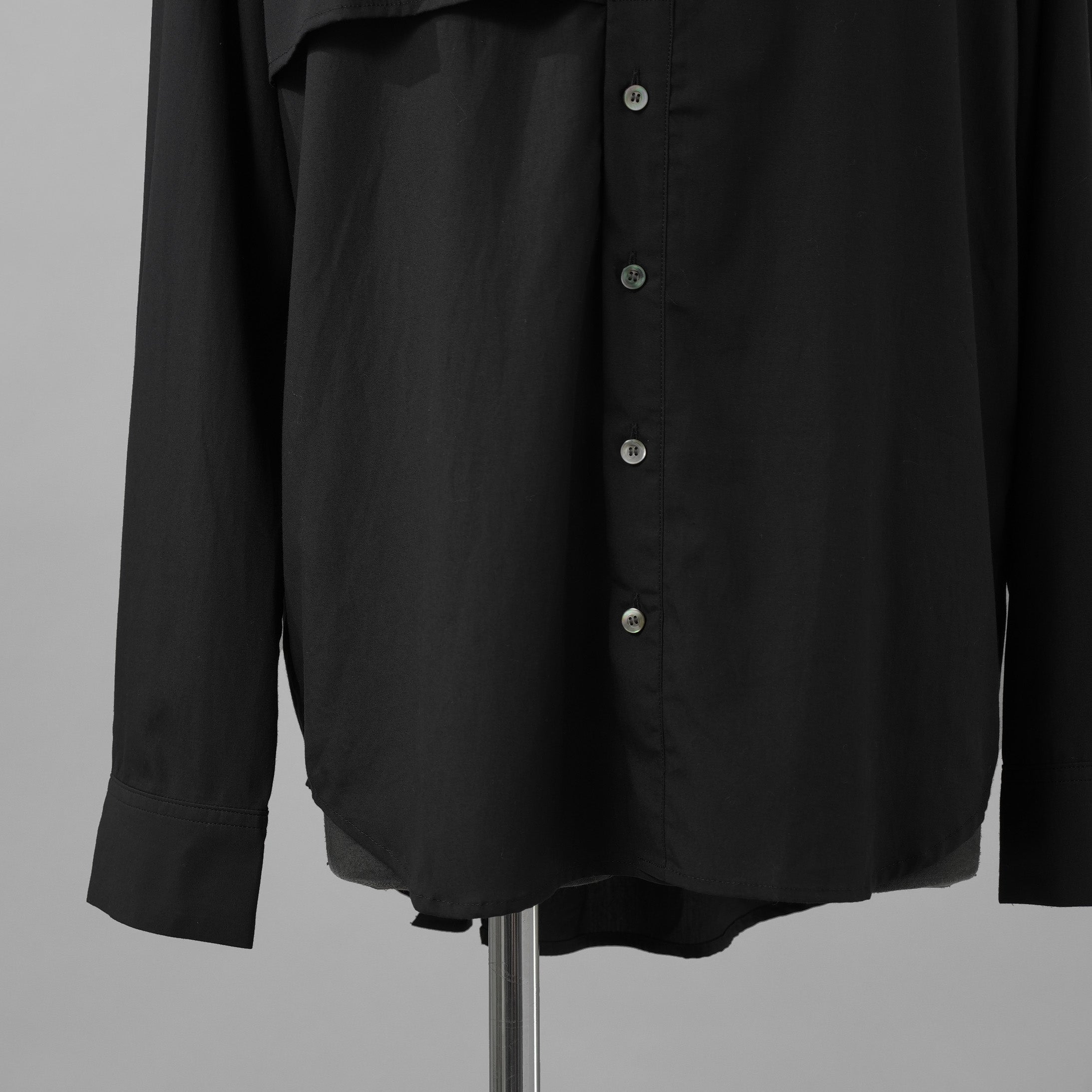 meagratia メアグラーティア / 美品  25SS Asymmetry SH アシンメトリー シャツ 長袖シャツ / 25271-0506 / size 1 (BLACK) 352011-in-ue