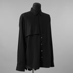 meagratia メアグラーティア / 美品  25SS Asymmetry SH アシンメトリー シャツ 長袖シャツ / 25271-0506 / size 1 (BLACK) 352011-in-ue