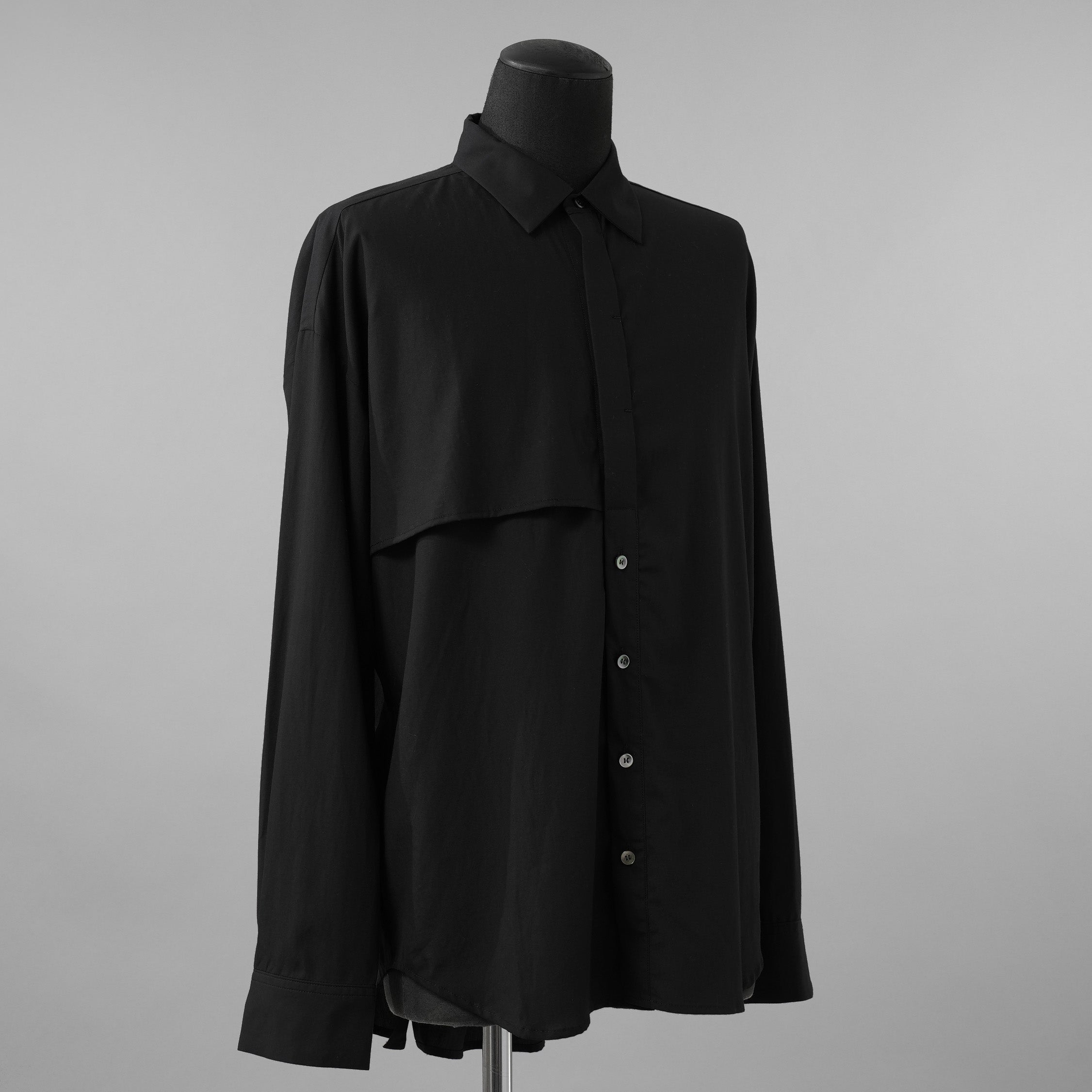 meagratia メアグラーティア / 美品  25SS Asymmetry SH アシンメトリー シャツ 長袖シャツ / 25271-0506 / size 1 (BLACK) 352011-in-ue