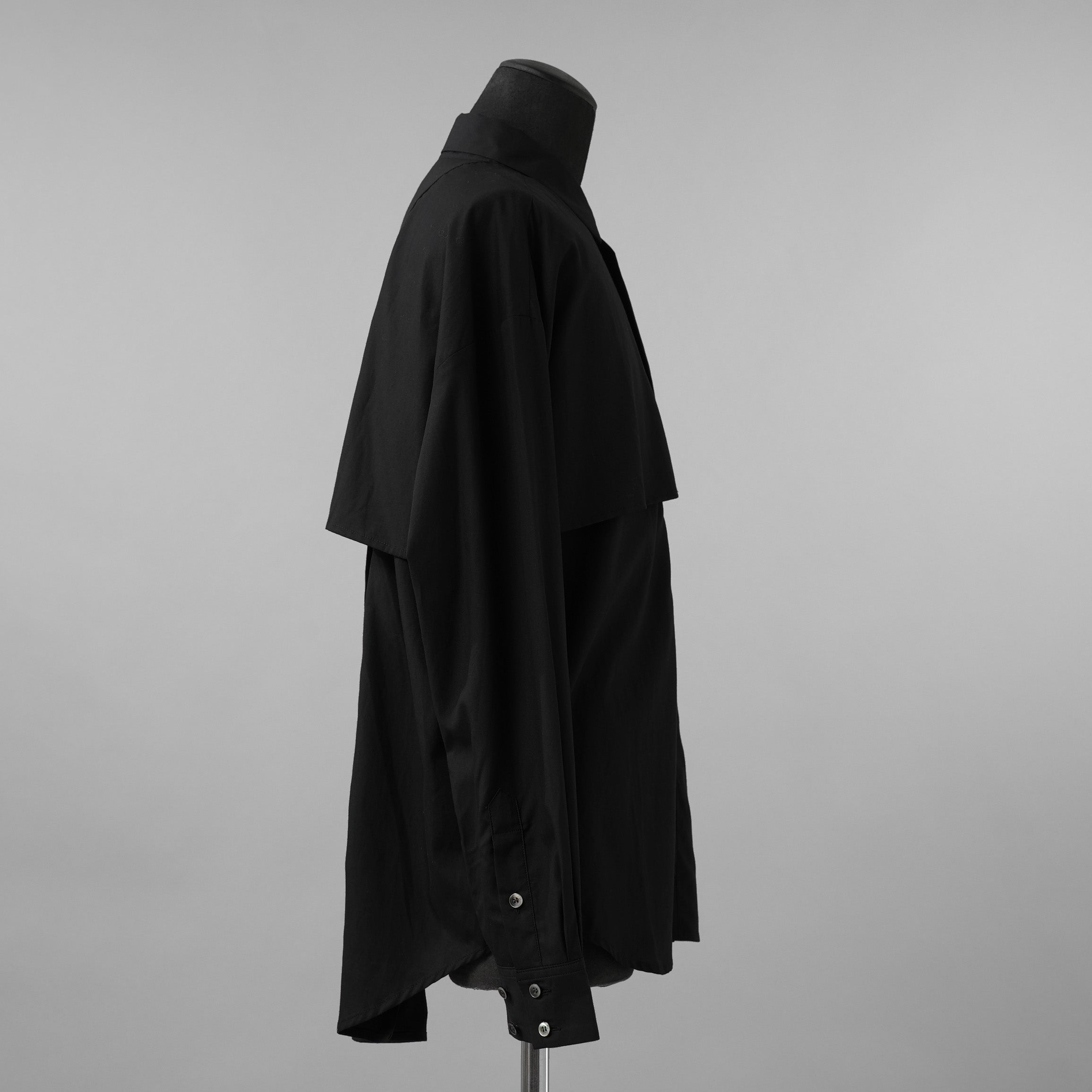meagratia メアグラーティア / 美品  25SS Asymmetry SH アシンメトリー シャツ 長袖シャツ / 25271-0506 / size 1 (BLACK) 352011-in-ue