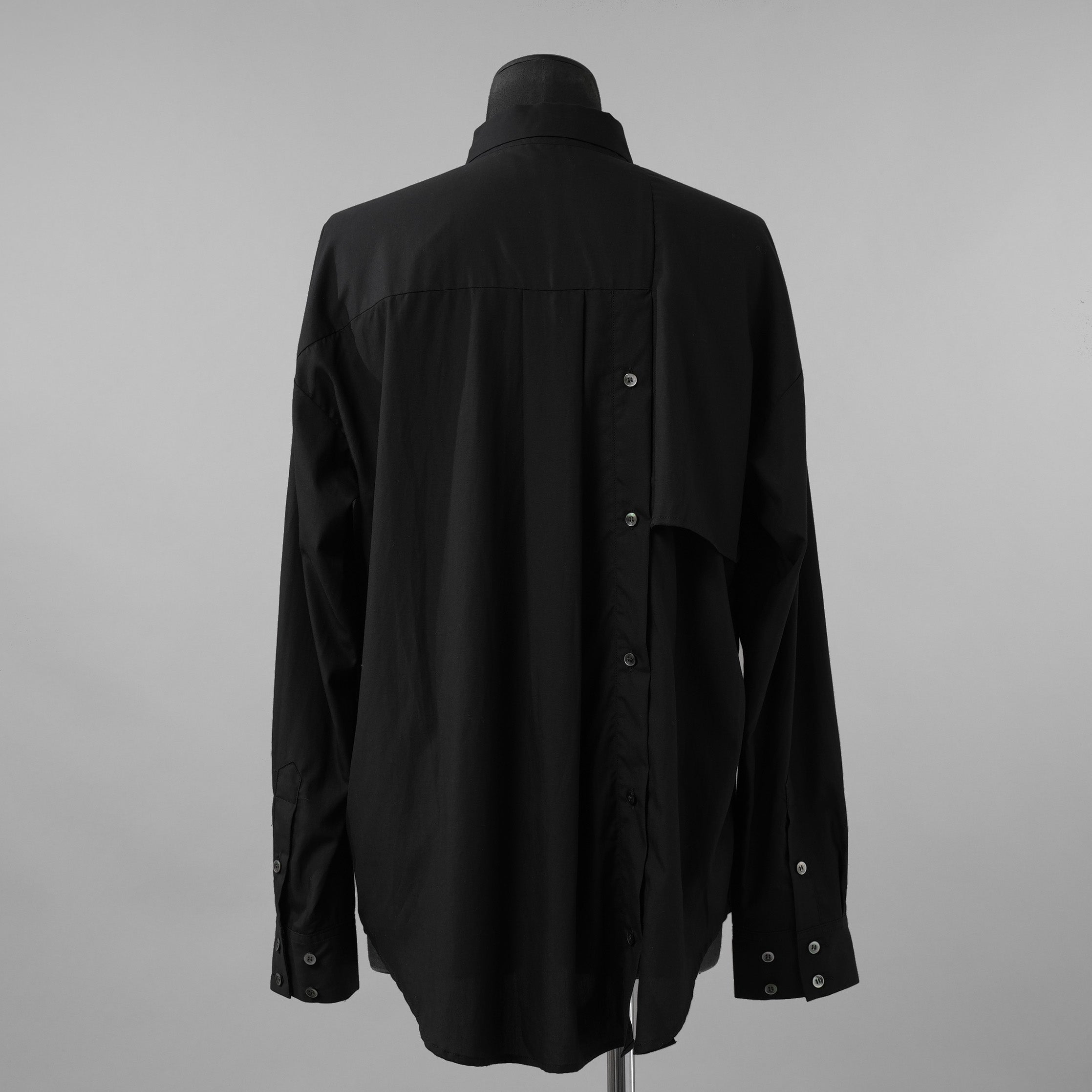 meagratia メアグラーティア / 美品  25SS Asymmetry SH アシンメトリー シャツ 長袖シャツ / 25271-0506 / size 1 (BLACK) 352011-in-ue